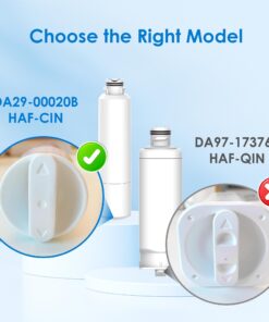 Alternative view of AQUA CREST DA29-00020B Replacement for Samsung HAF-CIN/EXP, DA29-00020B-1, RF28HMEDBSR, RF263BEAESR, RF4287HARS, HAF-CIN, DA97-08006A-1, RF28K9380SR, RF28HFEDTSR, Refrigerator Water Filter, 1 Filter