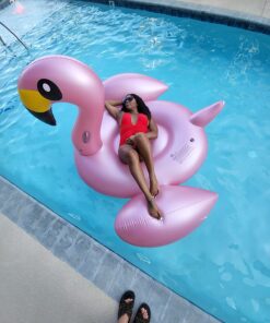 Jasonwell Giant Inflatable Flamingo Pool Float with Fast Valves Summer Beach Swimming Pool Floatie Lounge Floating Raft Party Decorations Toys for Adults Kids XXX-Large 34 71r8cfLE5L