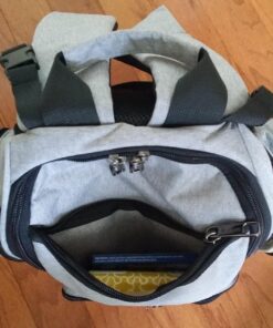 Mancro Diaper Bag Backpack, Large Multifunction Waterproof Travel Baby Changing Bag for Dad Mom with 4 Insulated Pockets and Stroller Straps, Maternity Baby Bag for Boys Girls, Grey Austere Grey 66 71r8himIXUL