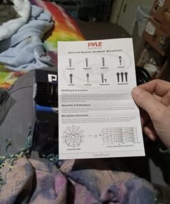 PYLE-PRO Professional Handheld Moving Coil Microphone - Dynamic Cardioid Unidirectional Vocal, Built-in Acoustic Pop Filter, Includes 15ft XLR Audio Cable to 1/4'' Audio Connection - Pyle PDMIC78,Black Mic 32 71r8mPHAzLL