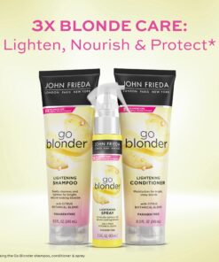 John Frieda Sheer Blonde Go Blonder Conditioner, Gradual Lightening Conditioner, 8.3 oz, with Citrus and Chamomile, featuring our BlondMend Technology 8.3 Ounce 27 71r9gfmD L