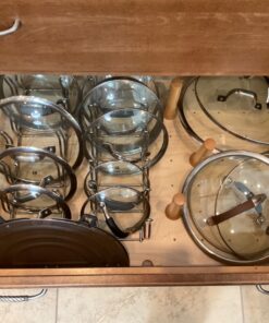 Rev-A-Shelf Adjustable Pegboard Drawer Divider Organizer, Trim to Fit Wooden Kitchen Cabinet Storage Utensil, Pots & Dish Rack, 30" x 21", 4DPS-3021 30 x 21 25 71r9rOi8OVL