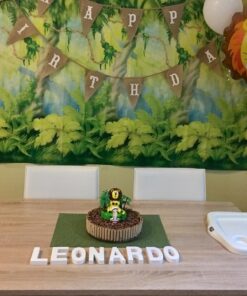 Beistle Jungle Trees Wall Backdrop, 4’ x 30’ – Photo Backdrop, Easy to Adhere Wall Covering, Tropical Party Decorations, Jungle Party Decorations, Greenery Backdrop, Party Decor 45 71r9ykxH1L