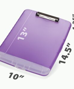 Officemate Slim Clipboard Storage Box, Purple (83305) (1 Clipboard) Translucent Purple 15 71rBY8x53ML