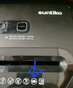 Suntiko Paper Shredder, 18-Sheet Cross Cut Level P-4, Shred Paper/Credit Card/CD, with Large Pull Out Bin,Insert Auto Jam Proof System Shredder for Home&Office 52 71rBww LcL