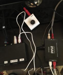 Pyle Phono Turntable Preamp - Mini Electronic Audio Stereo Phonograph Preamplifier with RCA Input, RCA Output & Low Noise Operation Powered by 12 Volt DC Adapter - PP999 , Black Single 36 71rC7Z2I83L