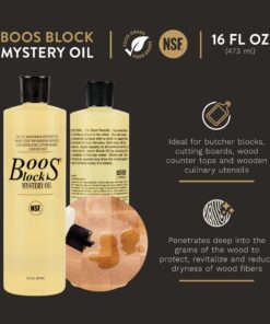 John Boos 2 Piece Cutting Charcuterie Board & Maintenance Set with 16 Oz Food Safe Mystery Oil Bottle and 5 Oz Moisture Cream Kitchen Essential Care Set 24 71rCF2sunaL