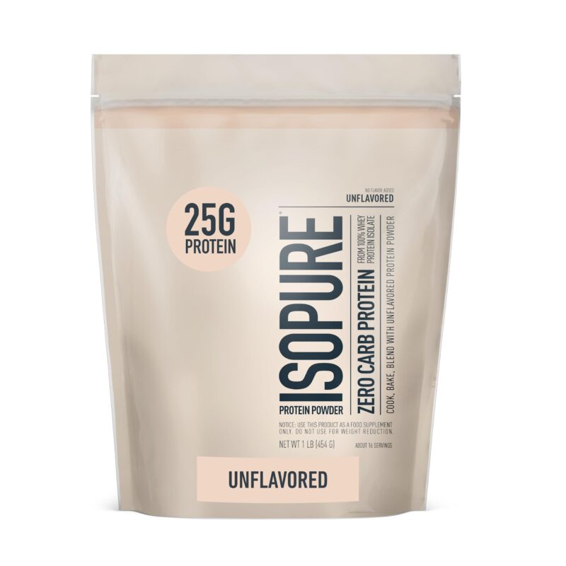 Catalog 4 Isopure Unflavored Protein, Whey Isolate, 25g Protein, Zero Carb & Keto Friendly, 2 Ingredients, 16 Servings, 1 Pound (Packaging May Vary)