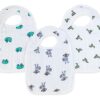 aden + anais 100% Cotton Muslin Snap Bib – Super Absorbent, Soft 3-Layer Baby Bib for Boys & Girls with Adjustable Snap-Closure for Teething, Eating, Drooling, 3-Pack, Jungle Jam 36 71rG4HuMsVL