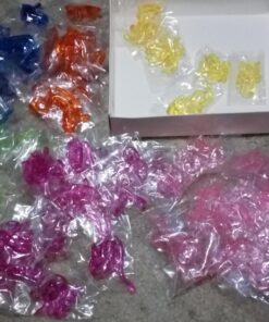 Adorox 72 Pieces Vinyl Glitter Sticky Hands Party Favor Birthday Gifts Toys Goodies (1 1/4" Long) 46 71rHL9N6M8L