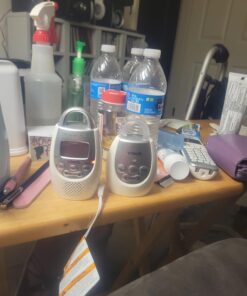 VTech DM221 Audio Baby Monitor with up to 1,000 ft of Range, Vibrating Sound-Alert, Talk Back Intercom & Night Light Loop, White/Silver Monitor with One Parent Unit 38 71rIjQjMCaL