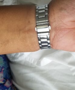 FANMIS Luxury Unisex Pave Floating Crystal Diamonds Calendar Digital Quartz Watch Business Dress Watch Luminous Pointer with Stainless Steel Link Bracelet silver 30 71rIrUpdZL