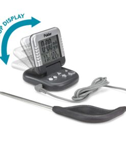 Alternative view of Polder Classic Combination Digital in-Oven Programmable Meat Thermometer and Timer Graphite