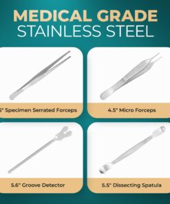 Advanced Dissection Kit Biology Lab Anatomy Dissecting Set with Stainless Steel Scalpel Knife Handle Blades for Medical Students and Veterinary by InstaSkincare 45 71rJAZW66gL