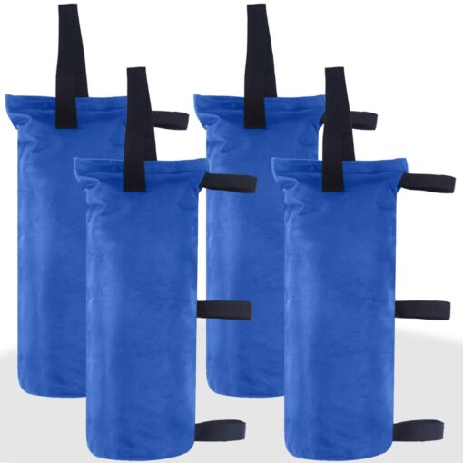 ABCCANOPY 112 LBS Extra Large Canopy Sand Bags, 4-Pack, Blue (Without Sand) 112lbs