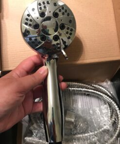 AquaDance High Pressure 6-Setting 3.5" Chrome Face Handheld Shower with Hose for the Ultimate Shower Experience! Officially Independently Tested to Meet Strict US Quality & Performance Standards! 2.5 Gallon Per Minute 31 71rKzCz1zeL 3