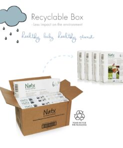 Naty by Nature Babycare Eco-Friendly Premium Disposable Diapers for Sensitive Skin, Size 6, 4 Packs of 18 (72 Count) (Chemical, Chlorine, Perfume Free) 10 71rLaeWKnHL