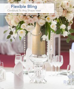 Royal Imports Diamond Sparkling Rhinestone Bling Wrap Ribbon Bulk DIY Roll - Event Decorations, Wedding Cake, Bridal/Baby Shower, Birthday, Arts & Crafts, Party Decorations - 30 Ft - 1 Roll - Silver 1 Roll (24-Rows) 36 71rNcpIei9L 2