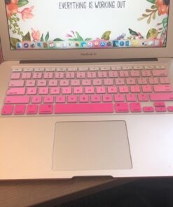 Allinside Pink Ombre Keyboard Cover Skin for MacBook Pro 13" 15" 17" (2015 or Older Version), MacBook Air 13" A1369/A1466, Older iMac Wireless Keyboard MC184LL/B 2010-2017 MacBook Air 13 & 2008-2015 Mac Pro 13/15 Ombre Pink 39 71rO3sZ0zL 1