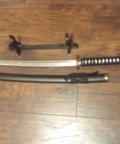 Vulcan Gear Classic Handmade Sharp Japanese Katana Samurai Sword with Scabbard and Single Sword Wood Stand - Choose You Handle (Tsuba) Style Orchid Tsuba 25 71rPLuBT4PL