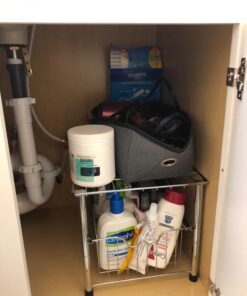 DecoBros Stackable Under Sink Cabinet Sliding Basket Organizer Drawer,Chrome Chrome 43 71rPmZaE3IL