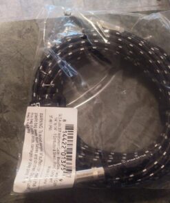 GLS Audio Instrument Cable - 1/4 Inch TS to 1/4 Inch Instrument Cable for Bass/Electric Guitar- Black/Grey Braided Tweed, 20ft 20 Ft Right-Angle 25 71rQC6E4OgL
