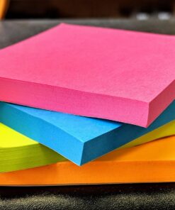 Post-it Super Sticky Notes, 3x3 in, 24 Pads, 2x the Sticking Power,Energy Boost Collection, Bright Colors (Orange, Pink, Blue, Green), Recyclable 61 71rRNwl1E L