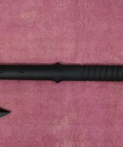 M48 Tactical Tomahawk Military Axe - Black Color | 3 ⅞” Cast Stainless Steel Combat Axe with Piercing Spike | Nylon Cord Wrapped Fiberglass Handle | Camping and Tactical Gear | 15” Length 45 71rSZAzoNqL