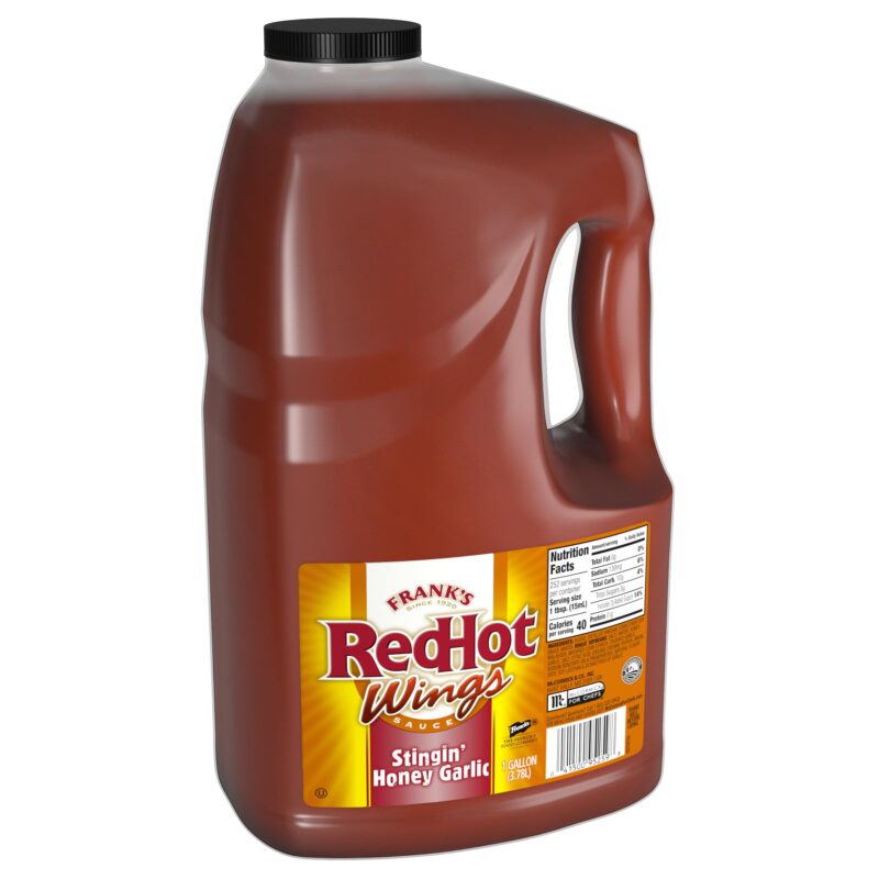 Frank's RedHot Stingin' Honey Garlic Sauce, 1 Gal - One Gallon Bulk ...