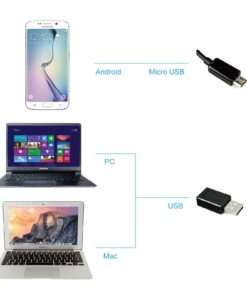Gintai 7mm Flexible USB Semi-Rigid Endoscope Camera Waterproof Snake Microscope Borescope Inspection Camera for Laptops and USB OTG Compatible Android Smartphones with 6 LED and 1M Cable 10 71rT47S77JL