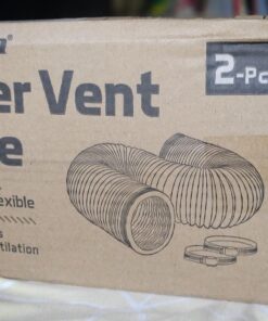 VIVOSUN 2-Pack 6 Inch 8 Feet Non-Insulated Flex Air Aluminum Ducting Dryer Vent Hose for HVAC Ventilation, 4 Clamps Included 6" x 8FT 38 71rTJNf7kcL
