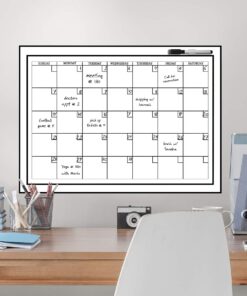 WallPops WPE0447 Large Monthly Dry Erase Calendar Decal, White & Off-White 19 71rUhgIeyLL 1