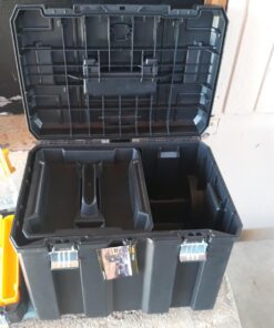 DEWALT TSTAK II Tool Box, 13 Inch, Flat Top, Holds Up To 66 lbs, Flexible Platforms for Stacking (DWST17807) 1 Count (Pack of 1) Flat Top Toolbox 31 71rVF90U60L