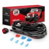 Nilight - NI -WA 06 LED Light Bar Wiring Harness Kit - 2 Leads 12V On Off Switch Power Relay Blade Fuse for Off Road Lights Work Light, 2 Years Warranty,Black 16AWG Wiring Harness Kit - 2 Leads 18 71rVsfuTH S