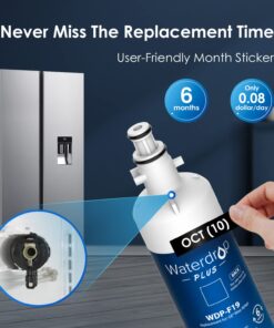 Waterdrop Plus RPWF Refrigerator Water Filter, Replacement for GE® RPWF (Not RPWFE), WDP-F19, RWF1063, DWF-36, RWF3600A, WSG-4, OPFG3-RF300, R-3600, MPF15350, Certified by NSF 401&53&42, 1 Pack 28 71rWF9zpvL
