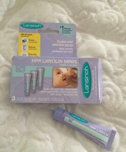 Lansinoh Lanolin Nipple Cream, Safe for Baby and Mom, Breastfeeding Essentials, 3 Mini Tubes, Each 0.25 Ounces 0.25 Ounce (Pack of 3) 32 71rWacssqIL