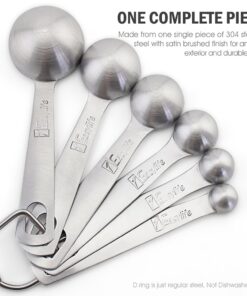 Alternative view of 1Easylife 18/8 Stainless Steel Measuring Spoons, Set of 6 for Measuring Dry and Liquid Ingredients