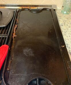 Lodge LPGI3 Cast Iron Reversible Grill/Griddle, 20-inch x 10.44-inch, Black 20 Inch Double Burner 70 71rXWHXPOL