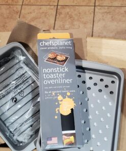 G & S Metal Products Company OvenStuff Personal Size 6-Piece Toaster Oven Set-Non-Stick Baking Pans, Easy to Clean and Perfect for Single Servings, Silver 62 71rXxWjDnUL