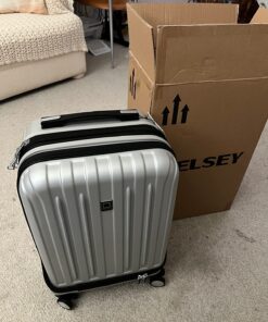 DELSEY Paris Titanium Hardside Expandable Luggage with Spinner Wheels, Silver, Carry-On 19 Inch 29 71rYXoWrbSL
