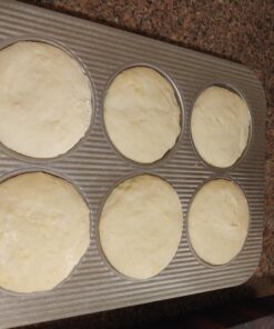 USA Pan Mini Round Cake and Cinnamon Roll Pan, 6 Well, Nonstick & Quick Release Coating, Made in the USA from Aluminized Steel, 15-3/4 by 11 Mini Cake & Cinnamon Roll Pan 42 71rYq1VaEL 1
