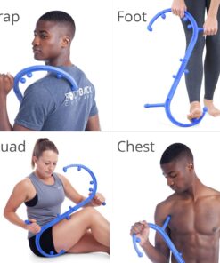 Body Back Buddy Classic - Trigger Point Massage Tool, Neck and Back Massager Handheld, Manual Self Massager, Massage Cane, Muscle Knot Remover with Instructions (Blue Marbled) Blue Marbled 23 71rZgthkSYL