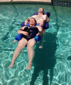 Poolmaster Water Chair Inflatable Swimming Pool Float Lounge, Blue 1 Pack 31 71ra4qLq BL