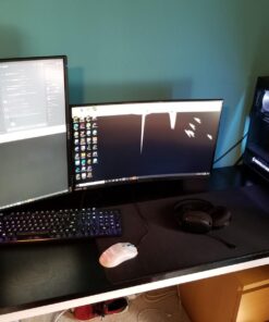 NB North Bayou TV Monitor Wall Mount Bracket Full Motion Articulating Swivel for 17-27 Inch Monitors with Gas Spring (Black Single Extension) F120-B Black 37 71raD823PiL