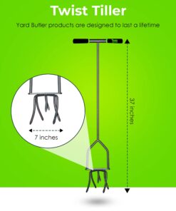 Yard Butler Twist Tiller garden cultivator & hand tiller heavy duty garden claw hand tool - ITNT-4 20 71rad01LPtL