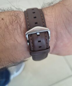 Fossil Grant Men's Watch with Chronograph Display and Genuine Leather or Stainless Steel Band Silver, Brown 29 71raf1EtN7L