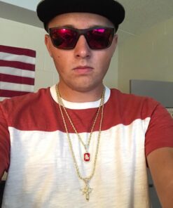 Jewel Town Mens Gold Angel & P Ruby Bundle Set Cz Pendant Hip Hop 24" & 30" Rope Chain D463 30 71rbdqfy38L 2