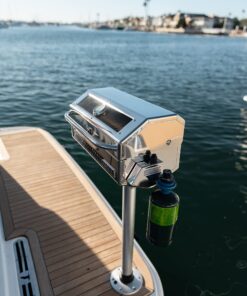 Magma Products, Double Locking Stowable Pedestal Mount, T10-185, Silver, One Size Pedestal locks 21 71rbsStfM0L