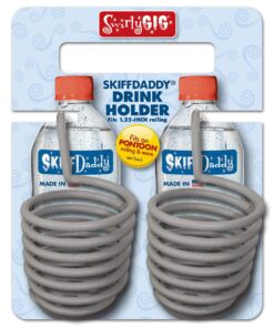 SkiffDaddy Drink Cup Holder - for Pontoon, Boat, Canoe, Patio Chair - 2 Pack 21 71rbzg2sx3L
