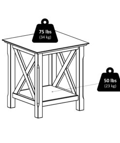 Winsome Xola 20W x 19.13-Inch D End Table, Cappuccino (40420) 28 71rd73CcIES